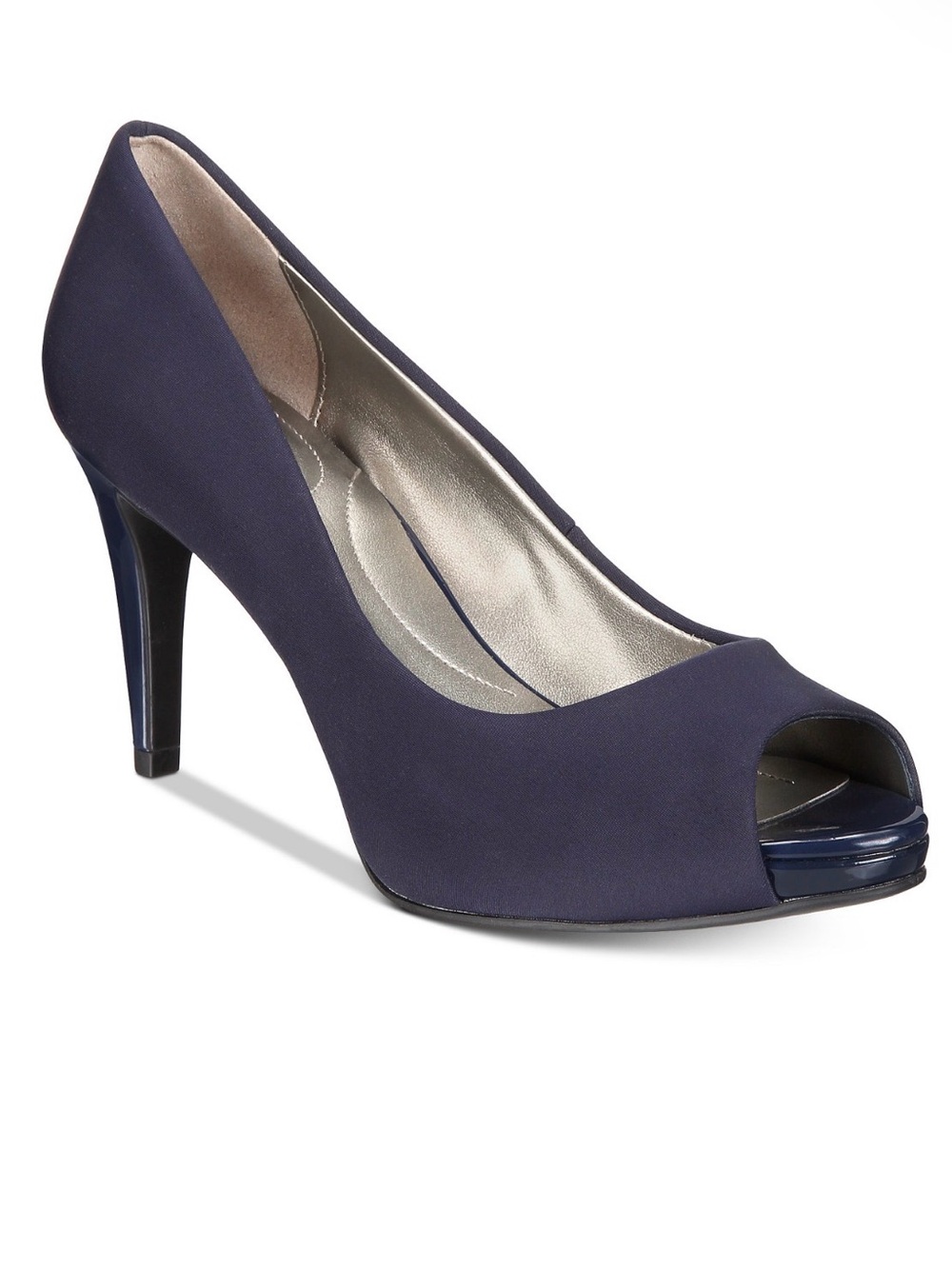 Bandolino Navy Peep-Toe Stiletto Pump